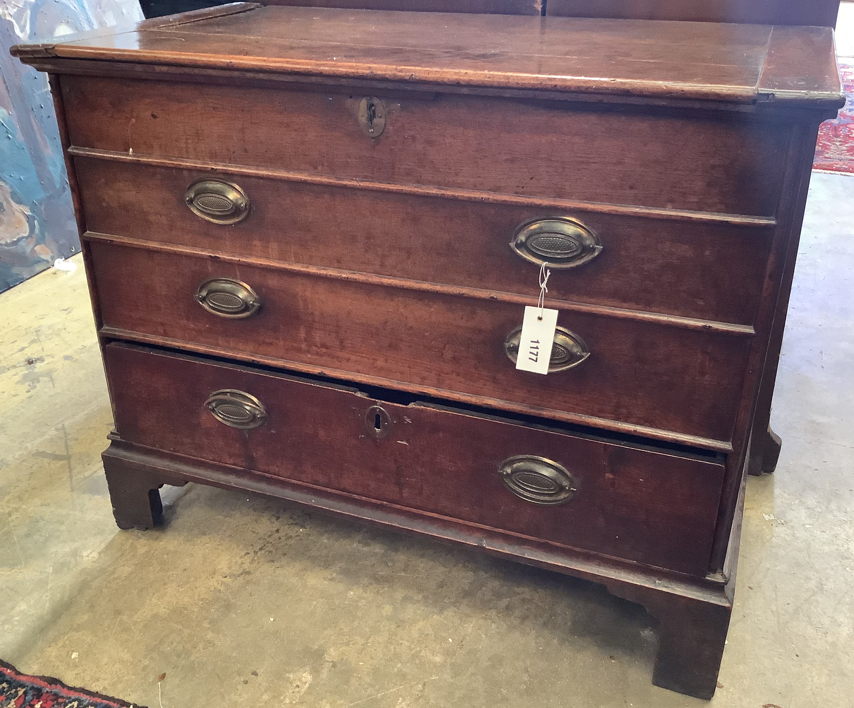 A Regency oak chest